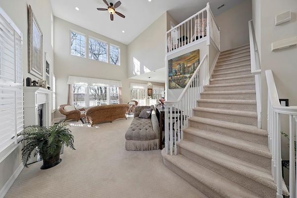 Fireplace, Interior, Living room, Recessed Lighting