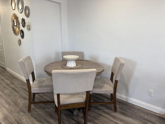 Dining room, Interior, Wood Texture Flooring