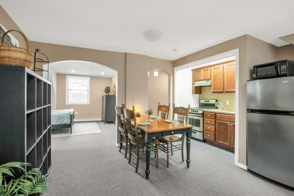Dining room, Interior, Kitchen, Recessed Lighting