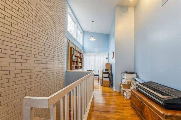 Interior, Pendant Lights, Piano, Stone Walls, Wood Texture Flooring
