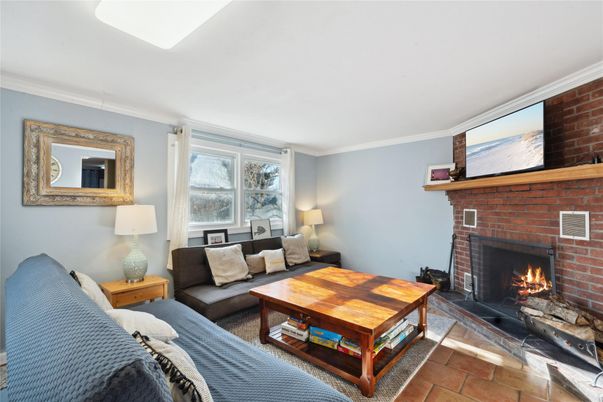 Fireplace, Interior, Living room, Stone Walls