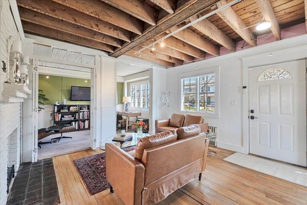 Fireplace, Interior, Living room, Wooden Beams, Wooden Ceilings, Wood Texture Flooring