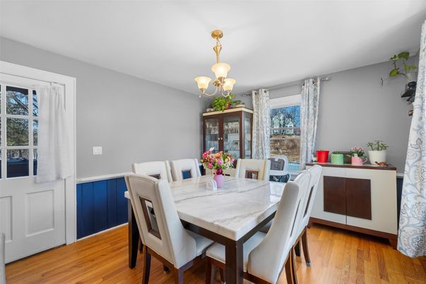 Chandelier, Dining room, Interior, Wood Texture Flooring