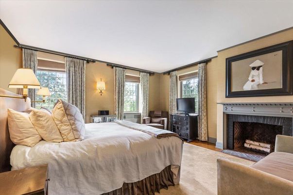 Bedroom, Fireplace, Interior