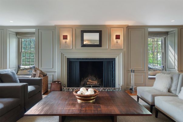 Fireplace, Interior, Living room, Recessed Lighting