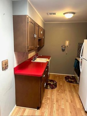 Interior, Kitchen, Wood Texture Flooring