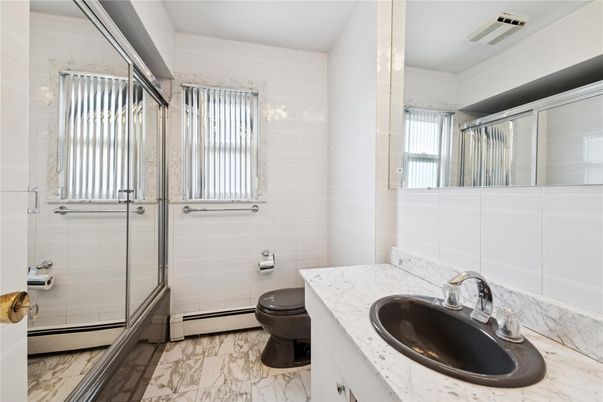Bathroom, Glass Shower, Interior, Marble