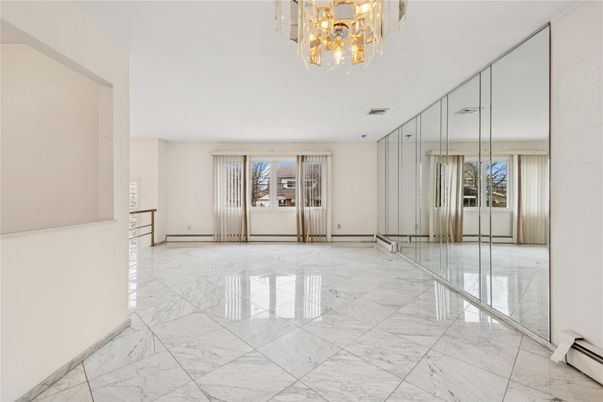 Chandelier, Empty room, Interior, Marble