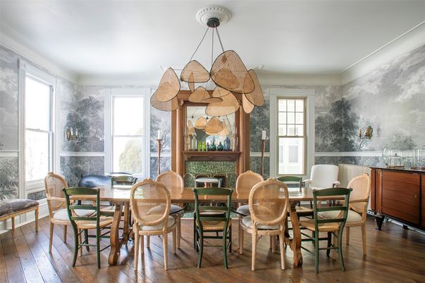 Dining room, Interior, Wood Texture Flooring