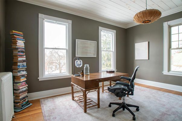 Home Office, Interior, Wood Texture Flooring