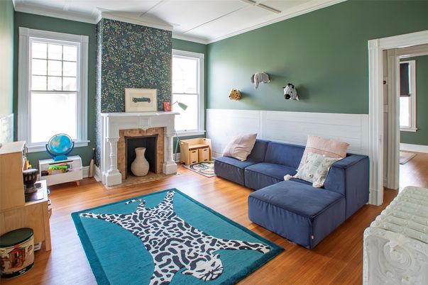 Fireplace, Interior, Wood Texture Flooring