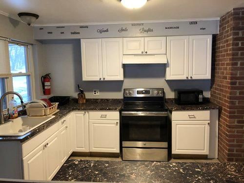 Interior, Kitchen, Stainless Steel Appliances, Stone Walls