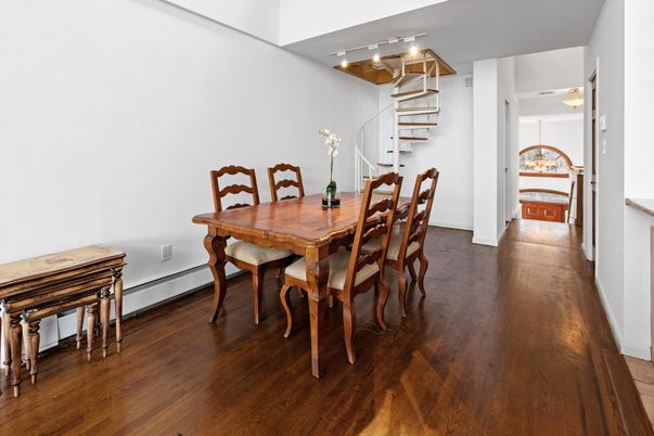 Dining room, Interior, Wood Texture Flooring