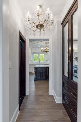 Chandelier, Interior, Wood Texture Flooring