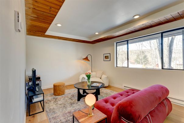 Interior, Living room, Recessed Lighting, Wooden Ceilings, Wood Texture Flooring