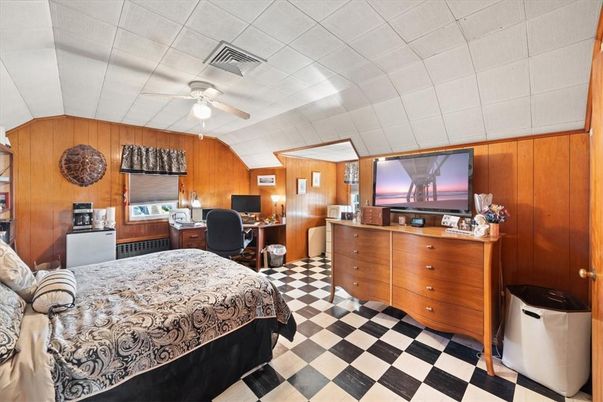 Bedroom, Home Office, Interior, Wooden Walls