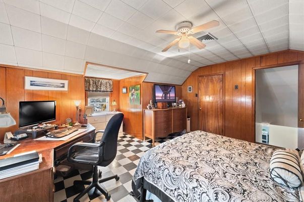 Home Office, Interior, Wooden Walls