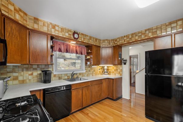 Interior, Kitchen, Wood Texture Flooring