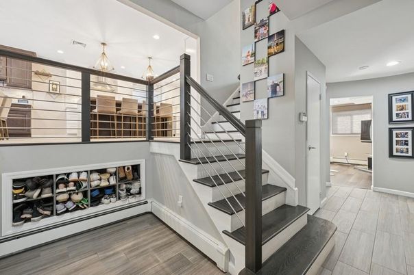 Interior, Pendant Lights, Recessed Lighting, Wood Texture Flooring