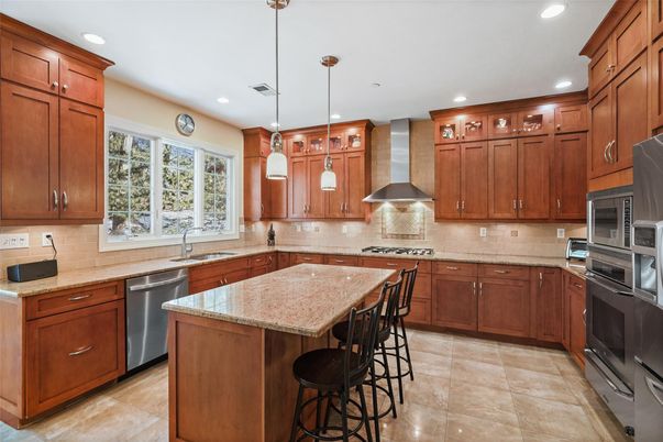 Interior, Kitchen, Pendant Lights, Recessed Lighting, Stainless Steel Appliances