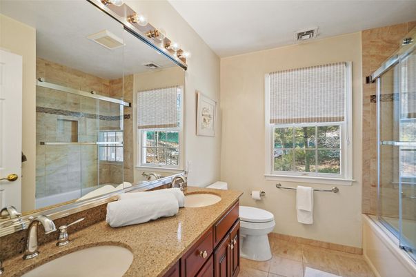 Bathroom, Dual Sink Vanities, Glass Shower, Interior
