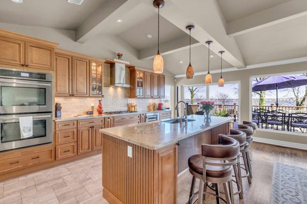 Interior, Kitchen, Pendant Lights, Recessed Lighting, Stainless Steel Appliances