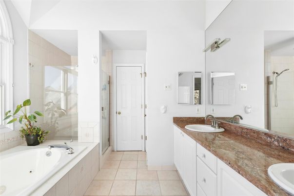 Bathroom, Dual Sink Vanities, Glass Shower, Interior