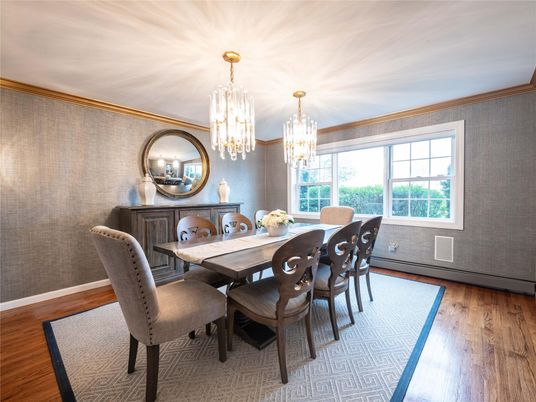 Chandelier, Dining room, Interior, Wood Texture Flooring