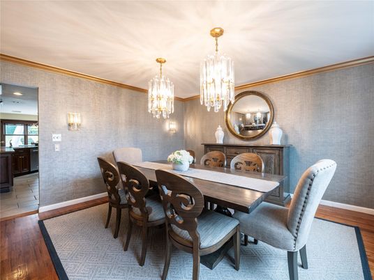 Chandelier, Dining room, Interior, Wood Texture Flooring