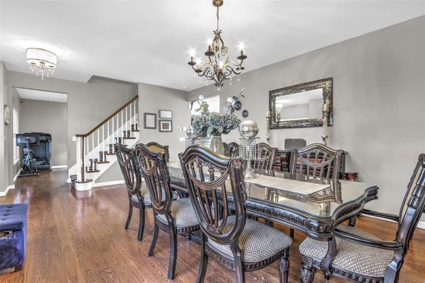 Chandelier, Dining room, Interior, Wood Texture Flooring