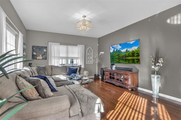 Chandelier, Interior, Living room, Wood Texture Flooring