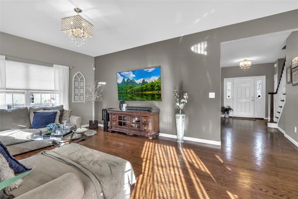 Chandelier, Interior, Living room, Wood Texture Flooring