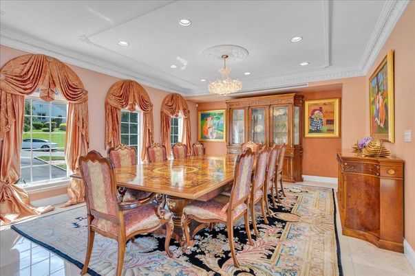 Chandelier, Dining room, Interior, Recessed Lighting