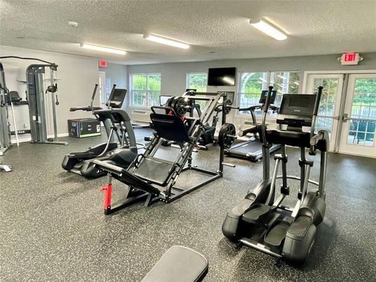 Fitness Equipment, Gym, Interior, Recessed Lighting