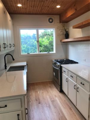 Interior, Kitchen, Recessed Lighting, Wooden Beams, Wooden Ceilings, Wood Texture Flooring