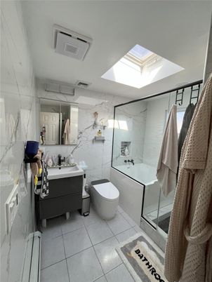 Bathroom, Glass Shower, Interior, Marble Walls