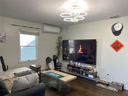 Interior, Living room, Pendant Lights, Wood Texture Flooring
