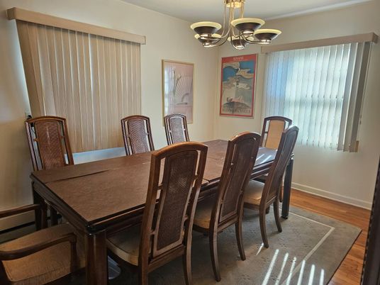 Chandelier, Dining room, Interior, Wood Texture Flooring