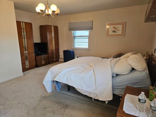 Bedroom, Chandelier, Interior
