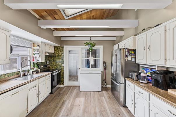 Interior, Kitchen, Wood Texture Flooring