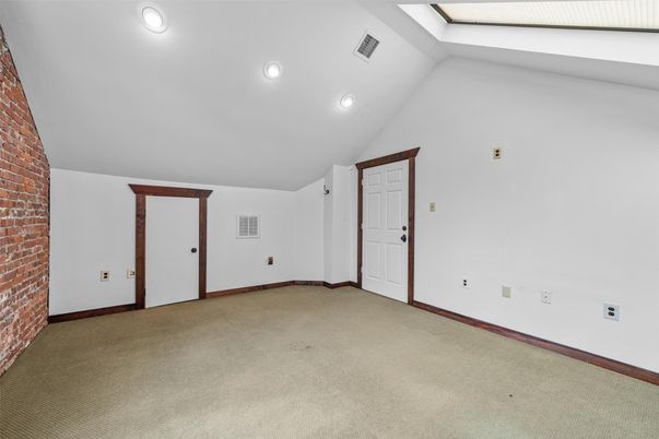 Empty room, Interior, Recessed Lighting, Stone Walls
