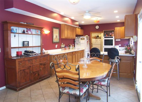 Dining room, Interior, Kitchen, Recessed Lighting