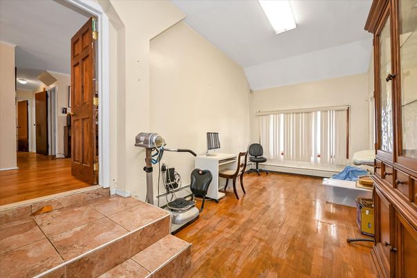Fitness Equipment, Home Office, Interior, Wood Texture Flooring