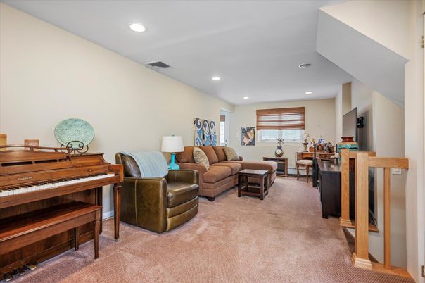 Interior, Living room, Piano, Recessed Lighting