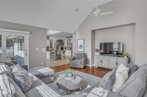 Interior, Kitchen, Living room, Wood Texture Flooring