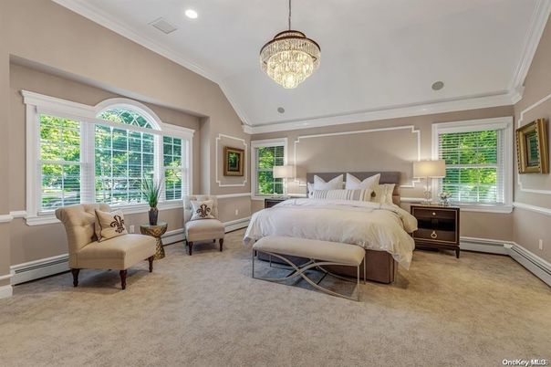 Bedroom, Chandelier, Interior, Pendant Lights, Recessed Lighting