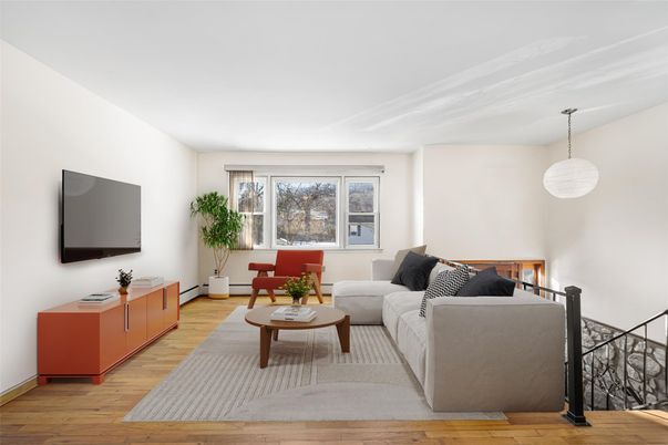 Interior, Living room, Pendant Lights, Wood Texture Flooring
