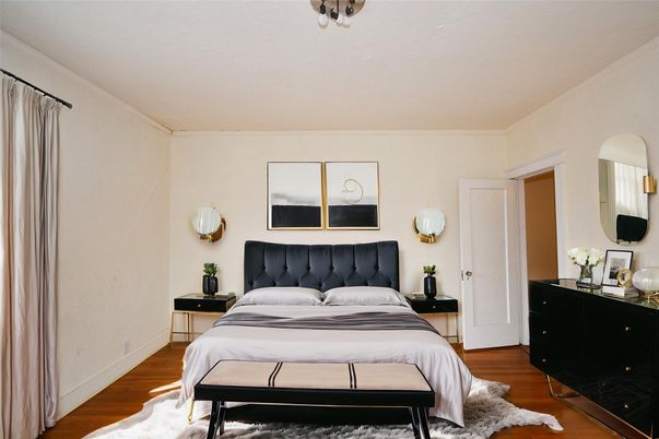 Bedroom, Interior, Wood Texture Flooring