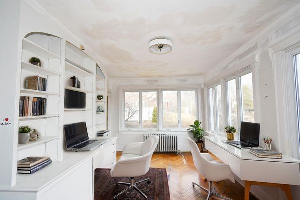 Home Office, Interior, Wood Texture Flooring