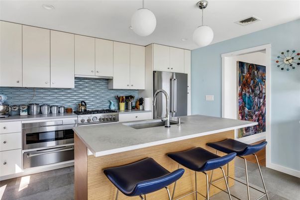 Interior, Kitchen, Pendant Lights, Recessed Lighting, Stainless Steel Appliances